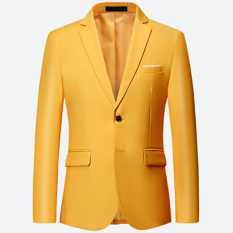 11 Color High Quality Men Blazer Classic New Slim Fit Solid Color Suit Jacket Fashion Business Casual Suit Blazer Plus Size 6XL