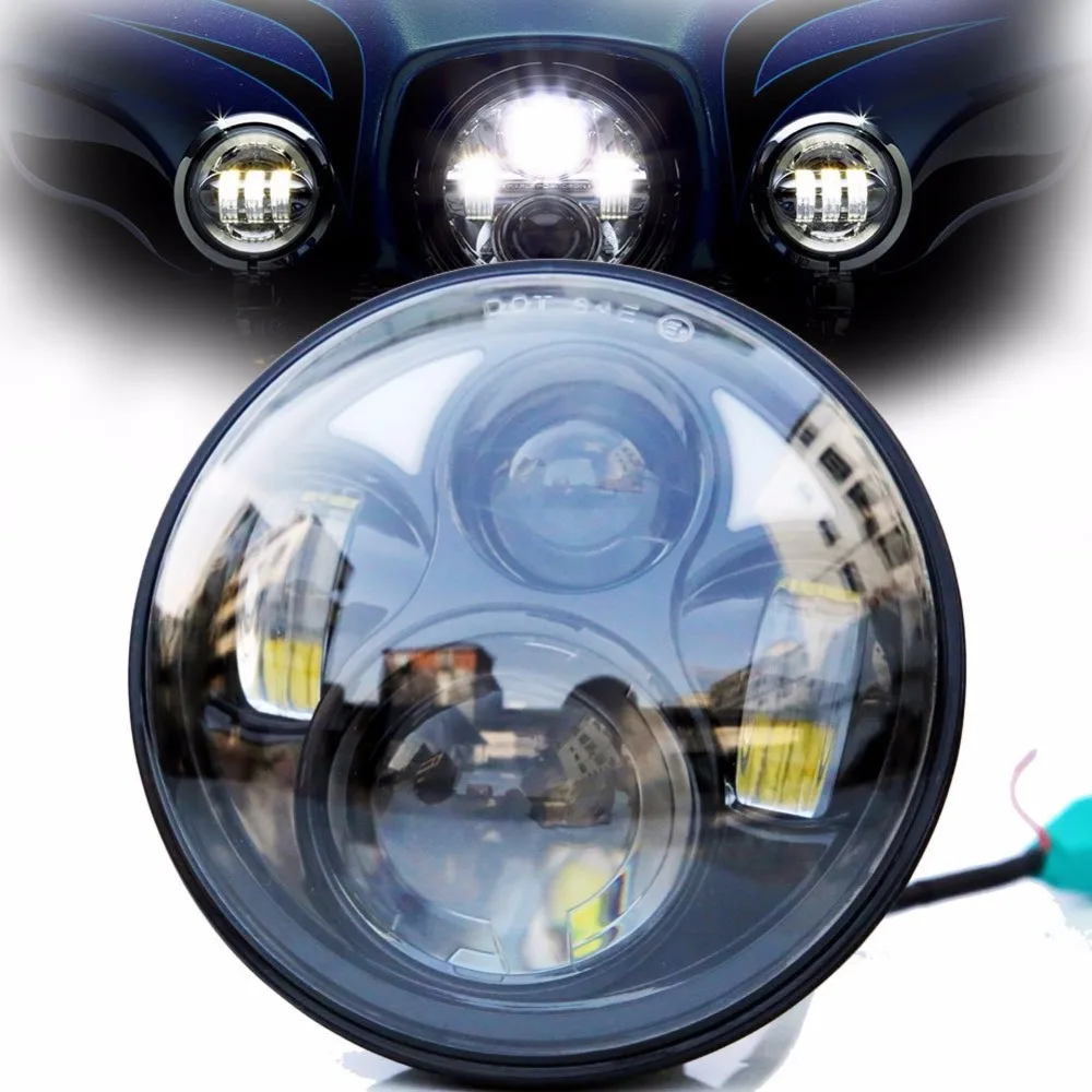 

40W Led light 5.75" inch led headlamp Motorcycle black housing for all 5.75 motorcycle car