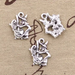 15pcs Charms Witch Refining Drugs 19x15mm Antique Making Pendant fit,Vintage Tibetan Silver color,DIY Handmade Jewelry