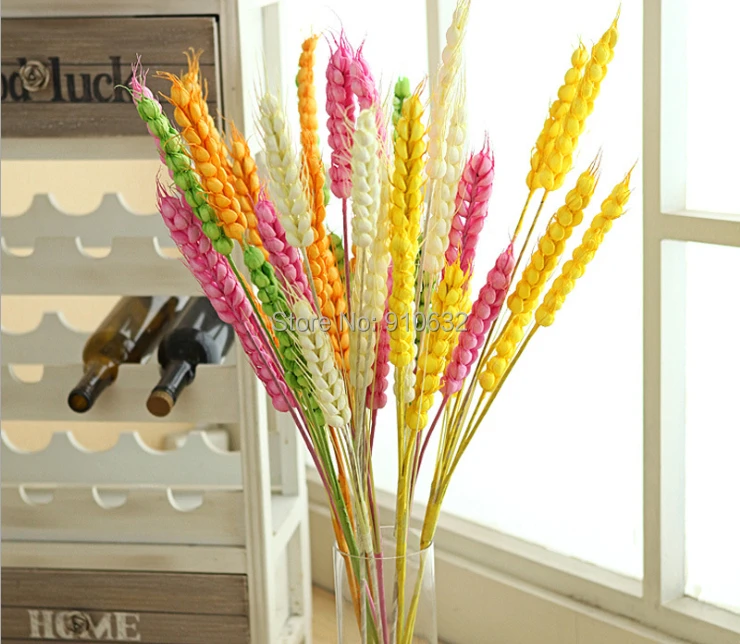 20pcs Length 81cm Artificial Wheat Bouquet Latex Bridal Flower Wedding Home Office Decoration