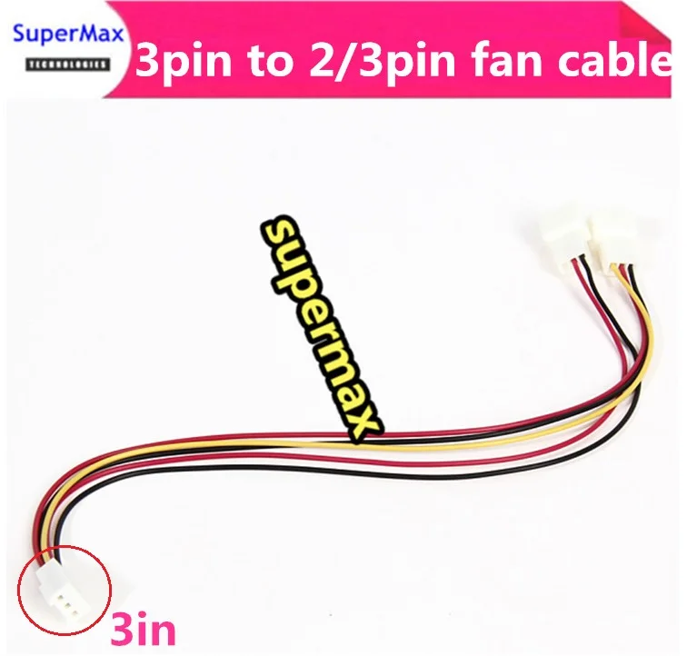 High Quality Fan Connector  12V 3 Pin Female to 2/3 Pin Male PC Fan Power Splitter Installer Extension Cable