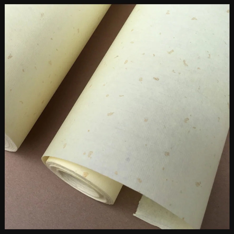 60cm Beige Raw Paper Chinese Painting Calligraphy Rice Paper Roll Xuan Paper Painting Canva Supply