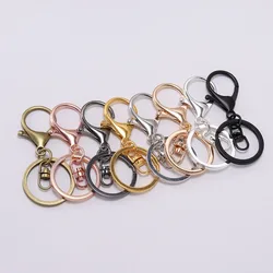 5pcs Keychain Ring 30 mm Key Ring Long 70 mm Plated Lobster Clasp Key Hook Chain Keychain Split Key Ring Jewelry Making Supplies