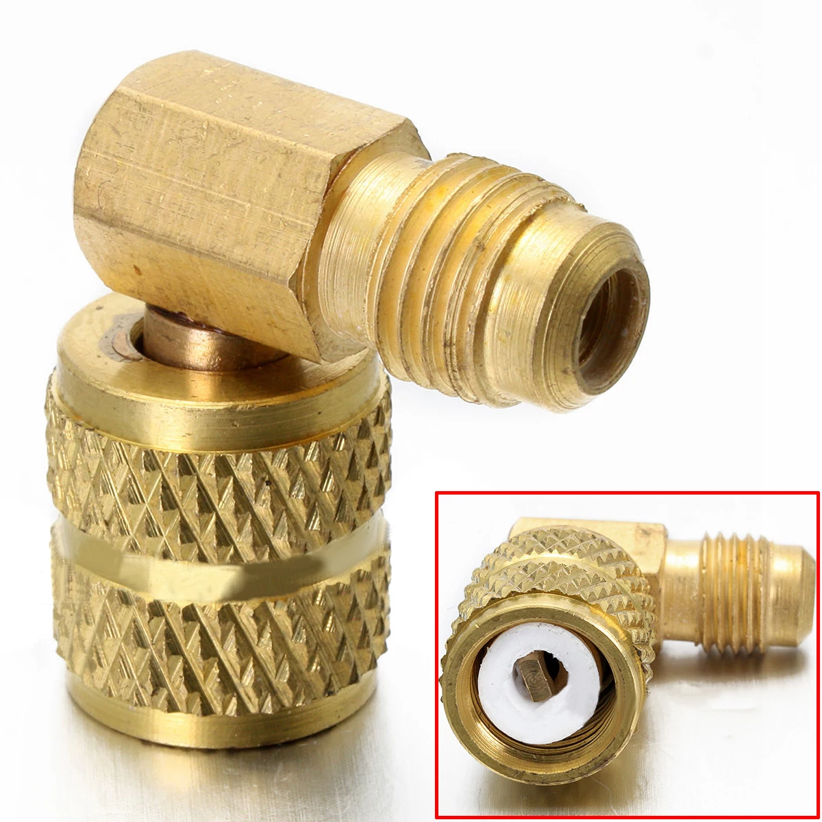 1pc Messing Auto AC Kälte Adapter Stecker Adapter für R410A Messgeräte Schlauch