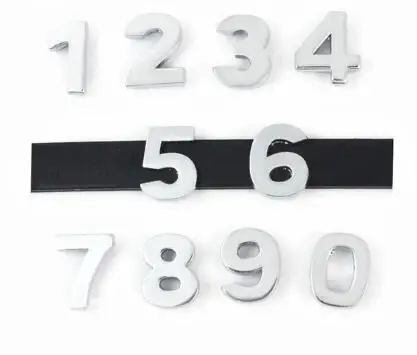 Wholesale 100pcs/lot 8mm 0 - 9 plain chrome number slide charm fit for 8mm key chains wristband