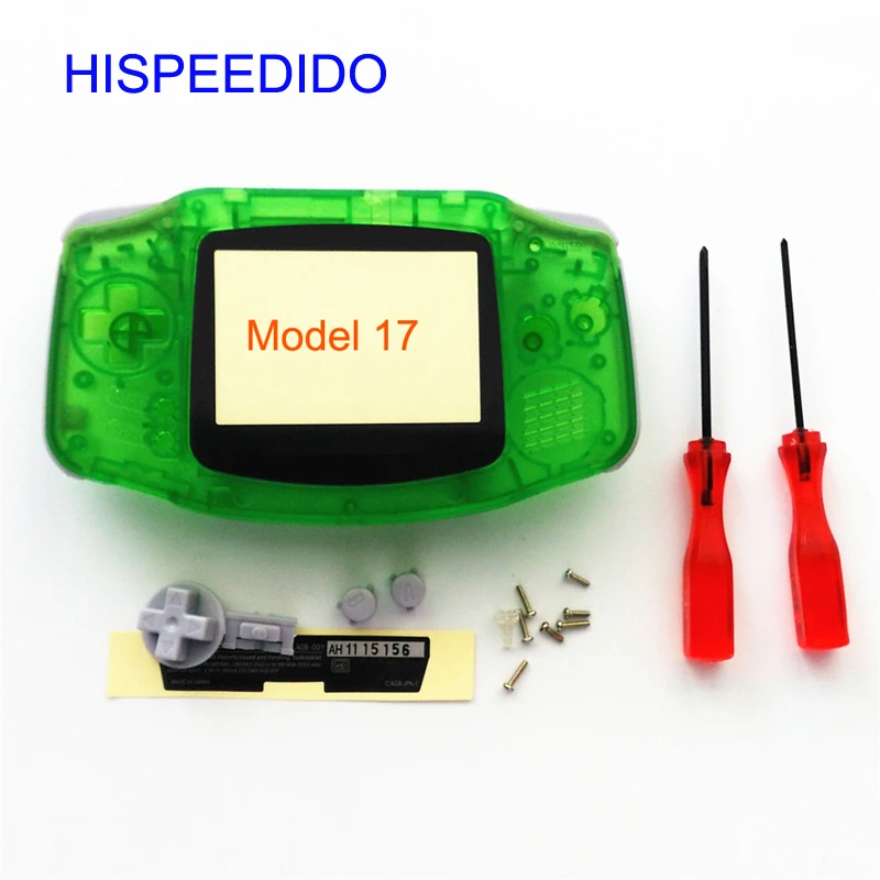Hispeedido 19 cores habitação escudo pacote para nintendo gameboy advance console caso capa peça de reparo para gba com almofadas de botão