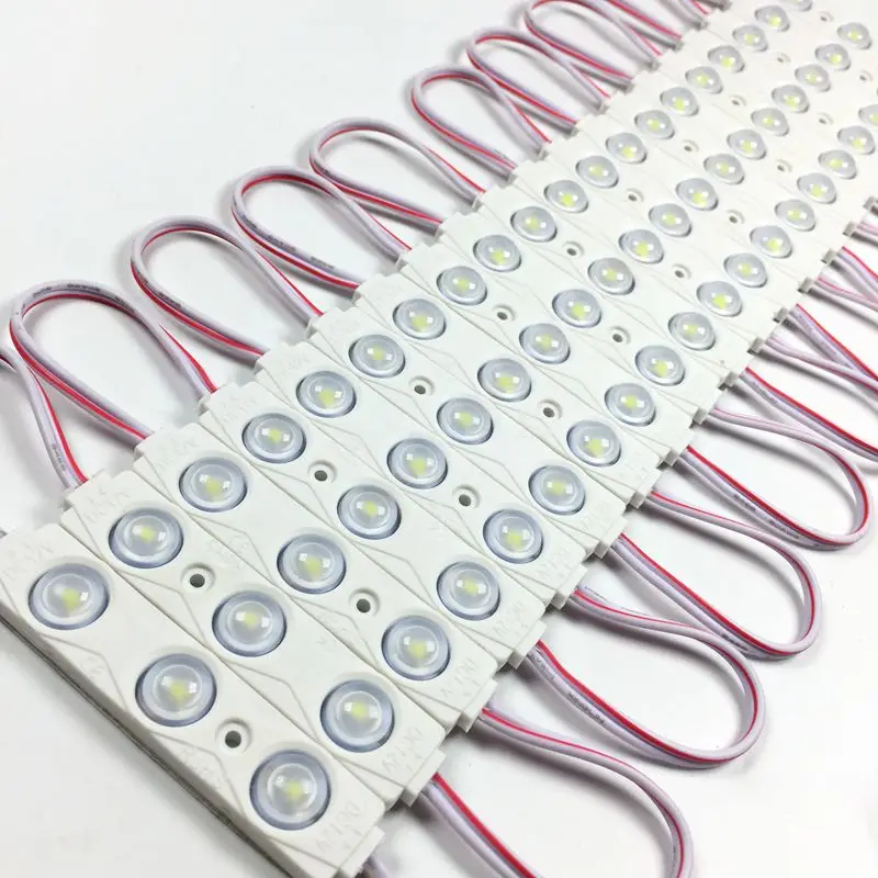 

1000pcs/Lot Pure White 2835 3LED Injection Led Module 12V With Lens Waterproof IP65 1.5w LED Modules Lighting for Shop Banner