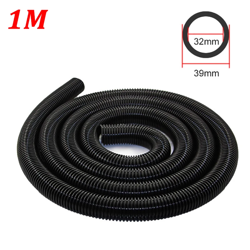 1M Universal Vacuum Cleaner Thread Hose Soft Pipe Durable Bellows Straws Inner Diameter 32mm Outer Diameter 39mm Vacuum Parts