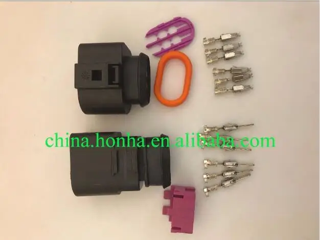 freeshipping 6 Pin 3.5mm LSU 4.2 male female sensor connector case  6-way 350 Plug connector1J0973733 1J0 973 833