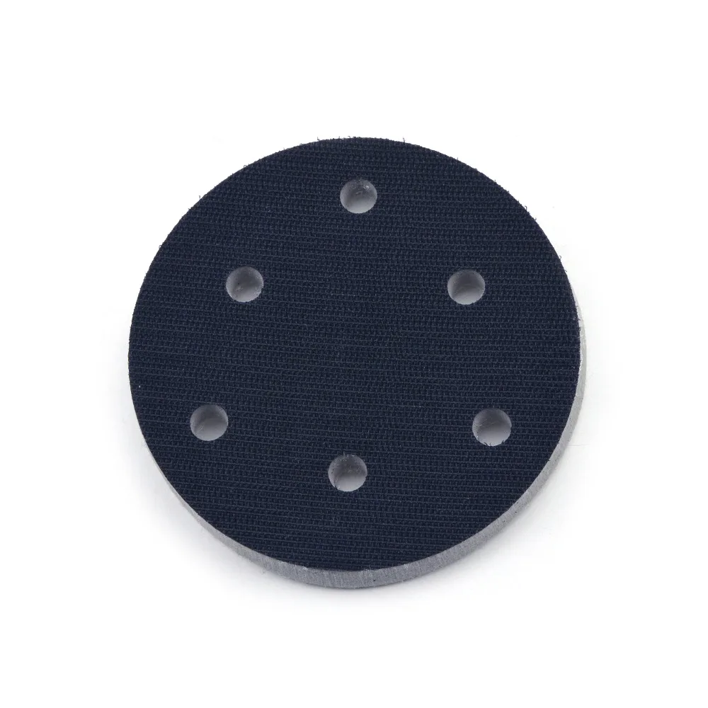 5 Inch (125mm) 6 lỗ Cao Mật Độ Cứng Xốp Bảo Vệ Bề Mặt Giao Diện Miếng Lót cho 5 "Tấm Chà Nhám, Công Suất Chơi Cát Phụ Kiện