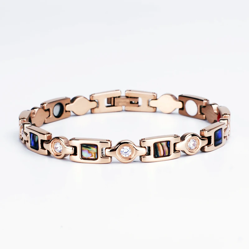 Oktrendy Luxury Crystal Bracelet Healthy Magnetic Bracelet For Women Pain Relief 4in1 Germanium Therapy Bracelets Jewelry