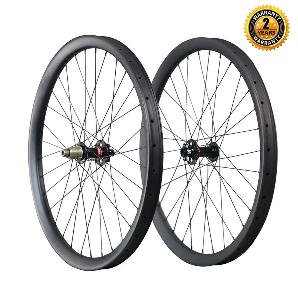 ICAN carbon T700 27.5er 40 width MTB wheelset 148X12 boost UD matte 32H/32H Clincher Hookless Ready All mountain wheels