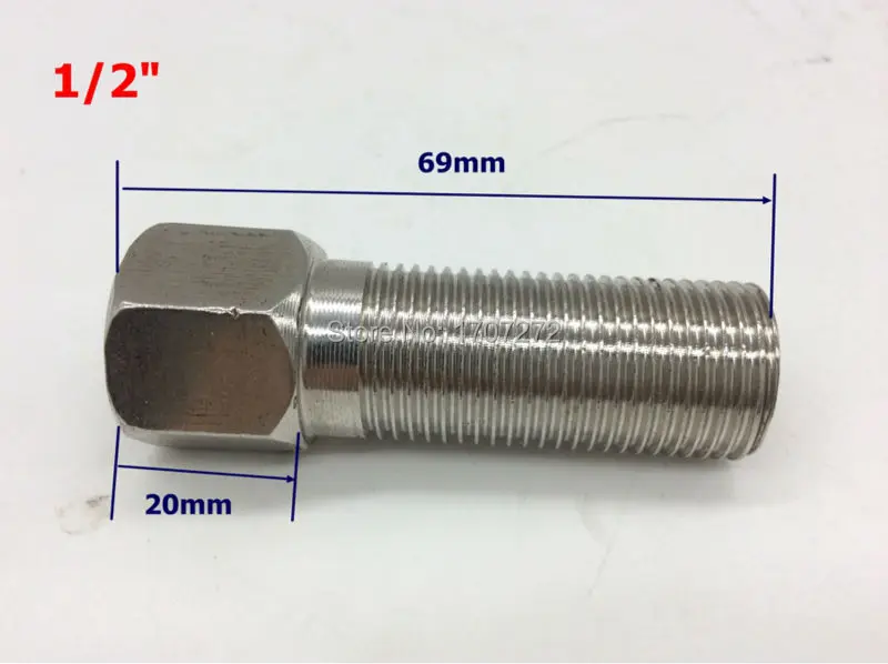 

free shipping lengthen BSP 1/2" Male Threaded 1/2" Female Threaded stainless steel Coupler Adapter stainless steel Pipe Fitting