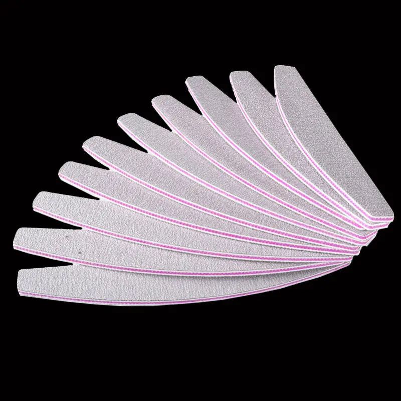 

10Pcs/lot Grey Nail File Buffer 100/180 Nail Art Sanding Buffer Files Salon Manicure UV Gel Tips Washable Professional Use Tool