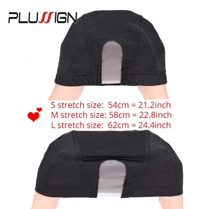 6Pcs Snood Hair Net Nunify Weaving Cap With Great Elastic Band Free Size For All People U Part Lace Dome Cap With Mono Hairnet