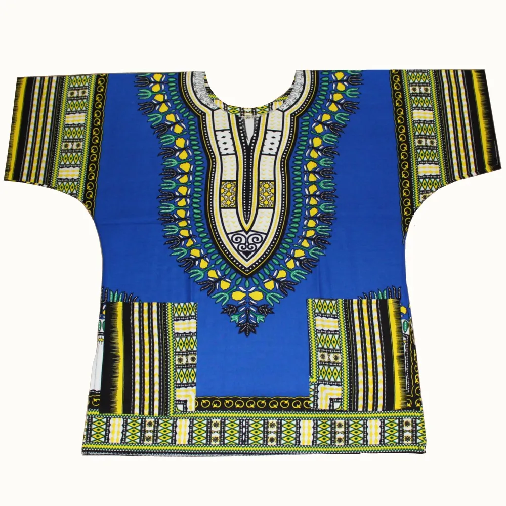 Mr Hunkle New Design 100% Cotton African Print Dashiki Clothing Loose Dashiki T-shirt For Women Men