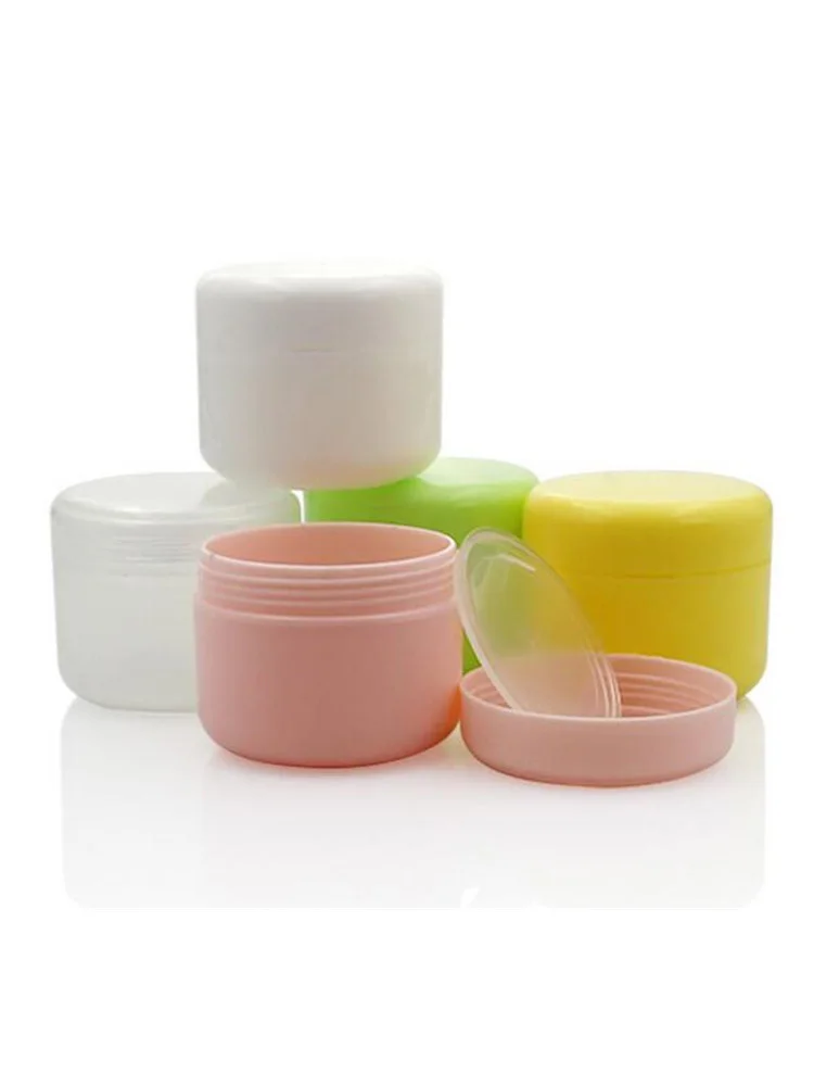 60PCS/LOT-50G PP Empty MIX 8 Color Plastic Cosmetic Jar With Screw Cap,Sample Makeup Jar Sub-bottling,Mask Container