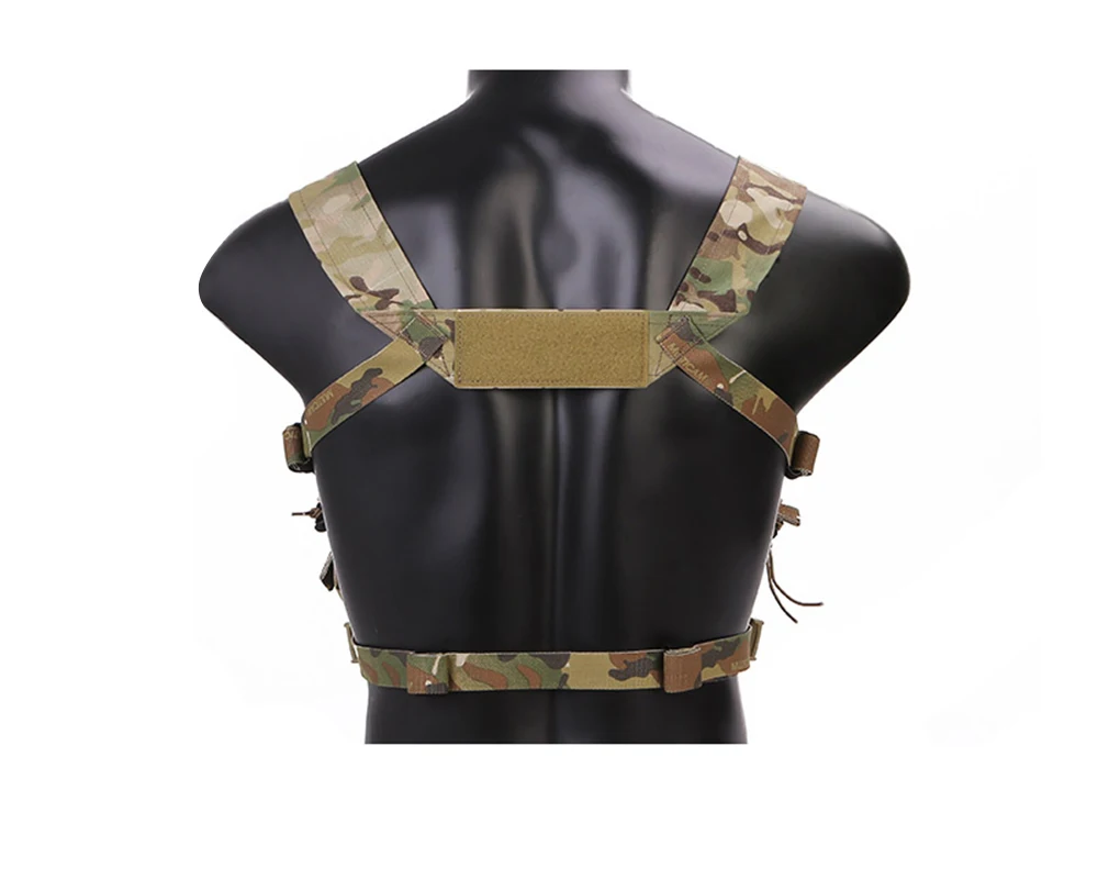 EMERSONGEAR Taktisches Chest Rig Micro Fight Chissis MK3 Chest Rig Airsoft Jagd Kampfweste mit 5,56 Mag Pouch Multi-Camo – Detail 9