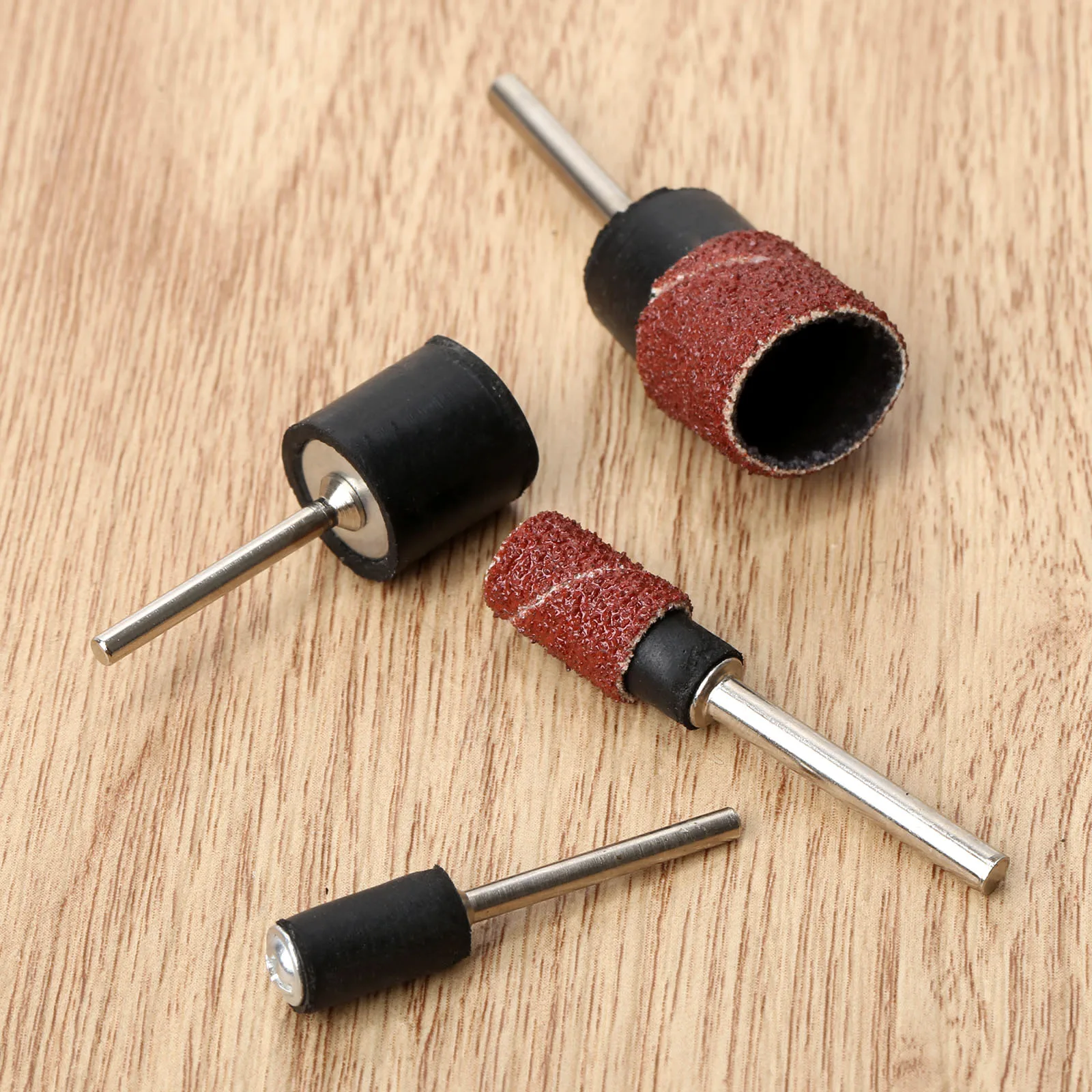 10Pc Dremel Accessories 6.35mm Drum Rubber Mandrel 2.35mm Shank Rod for Sander Sanding Grinding Polishing Fit Dremel Rotary Tool