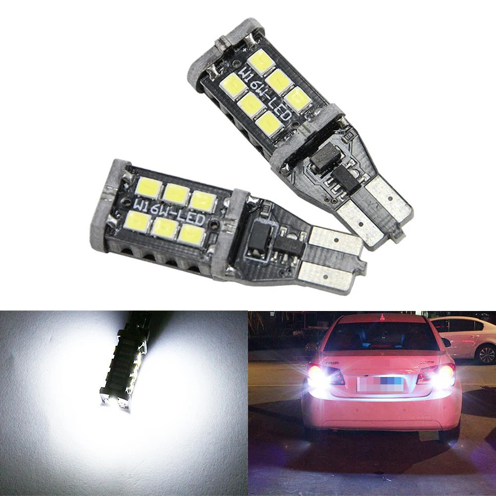 

10x T15 921 15 SMD 2835 W16W LED Canbus No Error led Car Tail Bulb Brake Light Lamp Auto Reverse Lamp Led Bulb White Amber Red