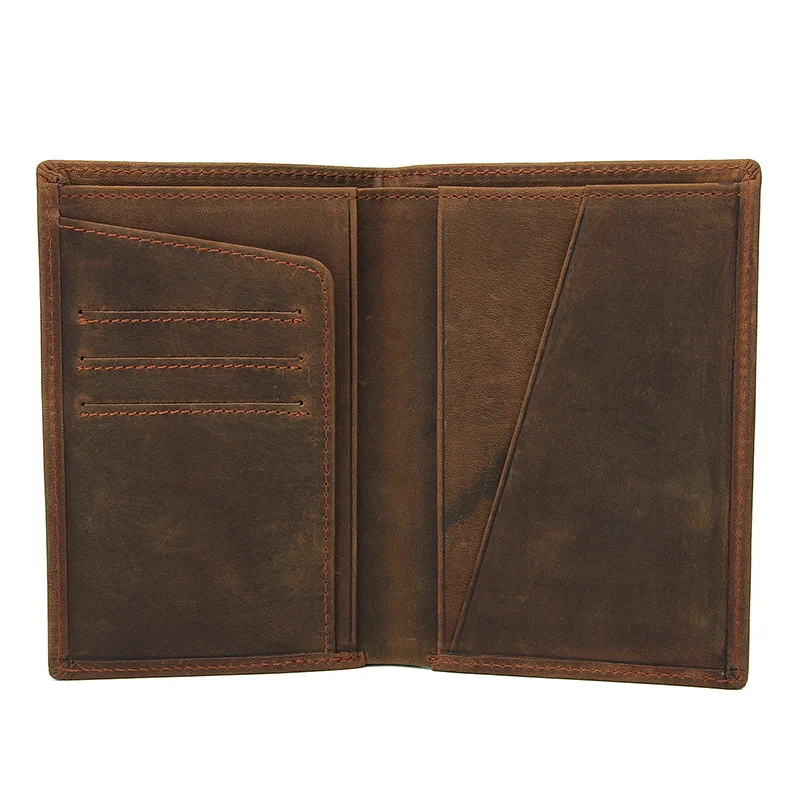 SIKU men's leather passport case handmade coin purses holders famous brand passport cover