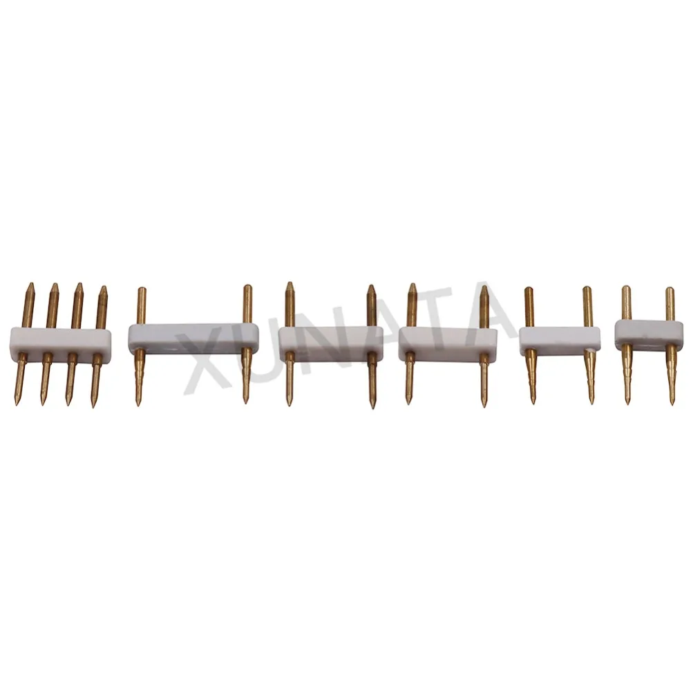 5pcs 2 Pin / 4 pin Connector Recommend Accessory Copper pins Single Color RGB 110V 220V LED Strip