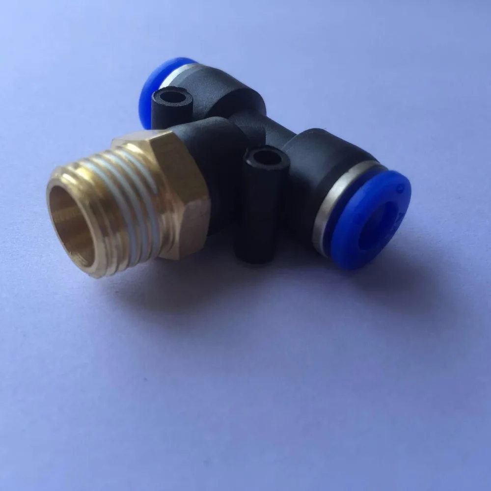 5Pcs 4 PB4-M5/PB4-01/PB4-02 fitting,T-shaped three-way thread ,Pneumatic component,pneumatic quick connector