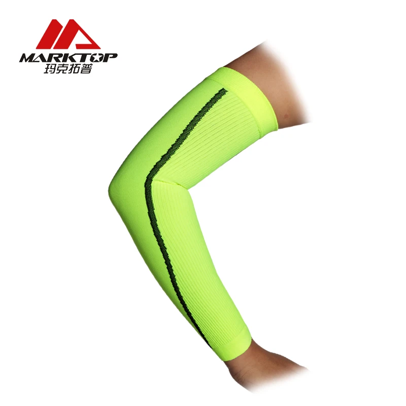 

Marktop High Elastic Basketball Arm Sleeve Armband Soccer Volleyball Elbow Support Brace Sports Safety Elbow Fluorescent 5198