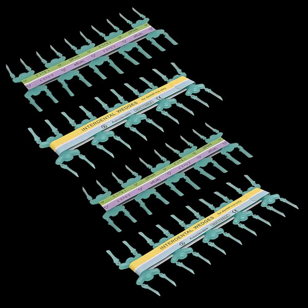Dental Interdental dodatkowe kliny klin matrycowy kliny matrycowe plastikowe narzędzia dentystyczne laboratorium dentystyczne 4 rozmiary
