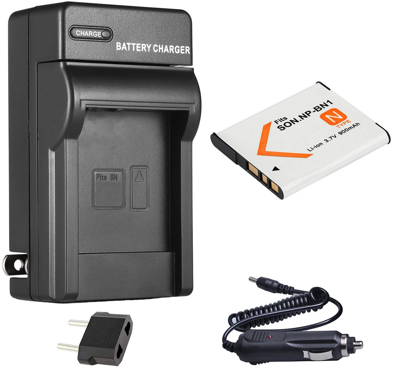 Battery +Charger for Sony Cyber-shot DSC-W710, DSC-W730, DSC-W800