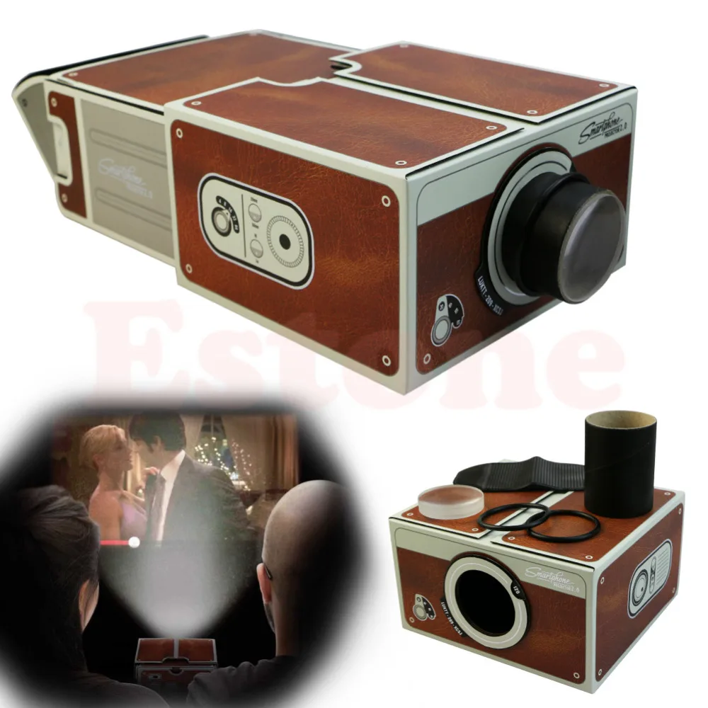 Portable Cardboard Smartphone Projector 2.0 / Assembled Phone Projector Cinema