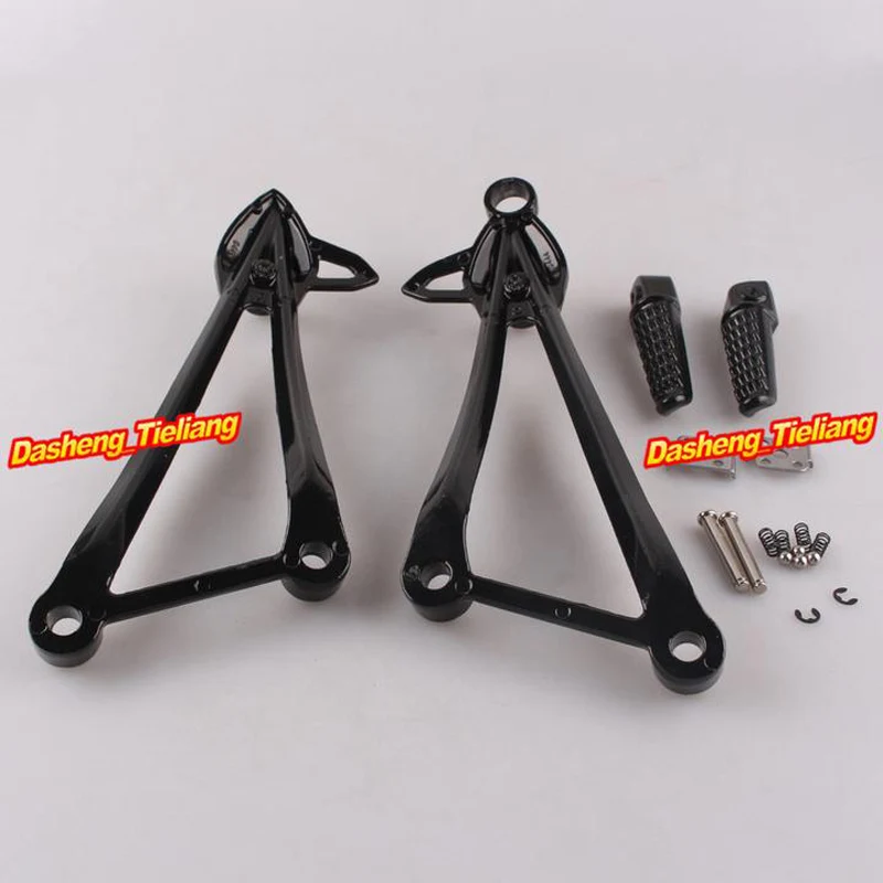 Aluminum Alloy Passenger Rear Foot Pegs Footrest Brackets for KAWASAKI  ZX10R 2008 2009 2010 ZX6R 2009 2010 2011