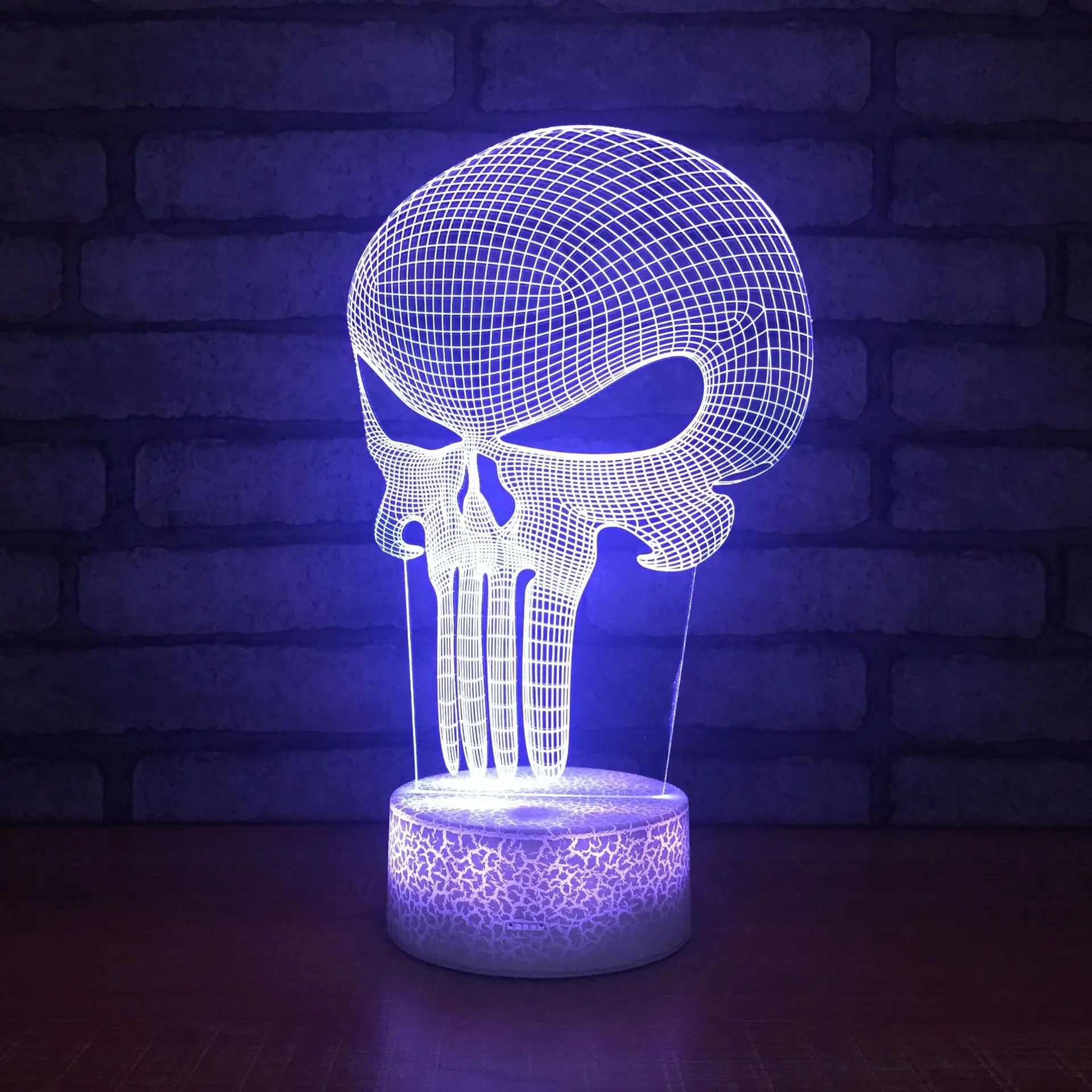 Punishing Masks Colorful 3d Lights Table Moderne Desk Lamp Energy Saving Lamps Creative Usb Night Light Table Lamps