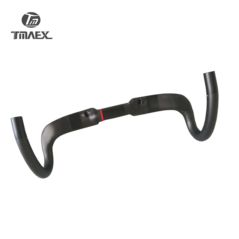 TMAEX - Ultralight Road Bike Carbon Handlebar, Matte Bent Bar, 31.8x400, 420, 440mm, Road Bicycle Parts, 230g