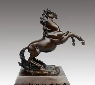 Chinese Feng shui  Achieve success Copper hop horse Feng Shui horse office decoration Statue