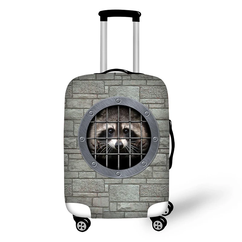 Gray animal design travel protective cover for 18-30 inch trolley suitcase rain dust protector covers