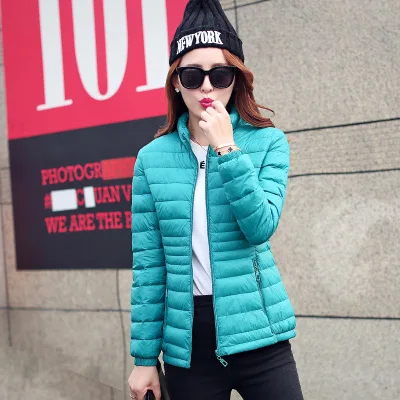 Down Jacket Winter Coat Women Parkas New 2017 Fashion Plus Size Cotton Padded Coat Stand Collar Thin Women Warm Jacket TB7702