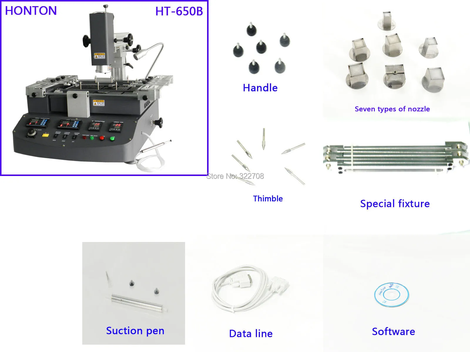 Select the BGA repair station machine welding Taiwan grey 220V voltage manufacturers selling a variety of modes of transport