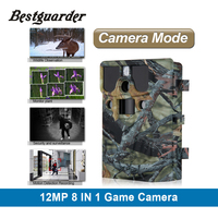 8 in 1 12mp HD 1080P hunting scouting camera call function IP66 long detection range to 85ft for cold blooded game Camera