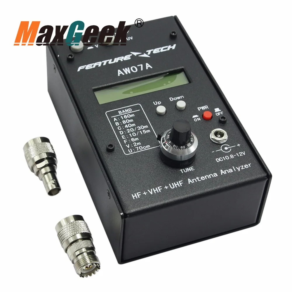 محلل هوائي Maxgeek 160 متر HF/VHF/UHF معاوقة SWR AW07A f/ Ham راديو Hobbists