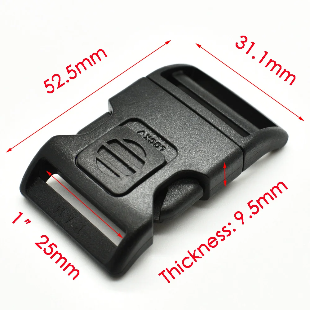10pcs Pack  Plastic Self-locking & Arched Switch Buckle for Backpack Straps Camping Bags
