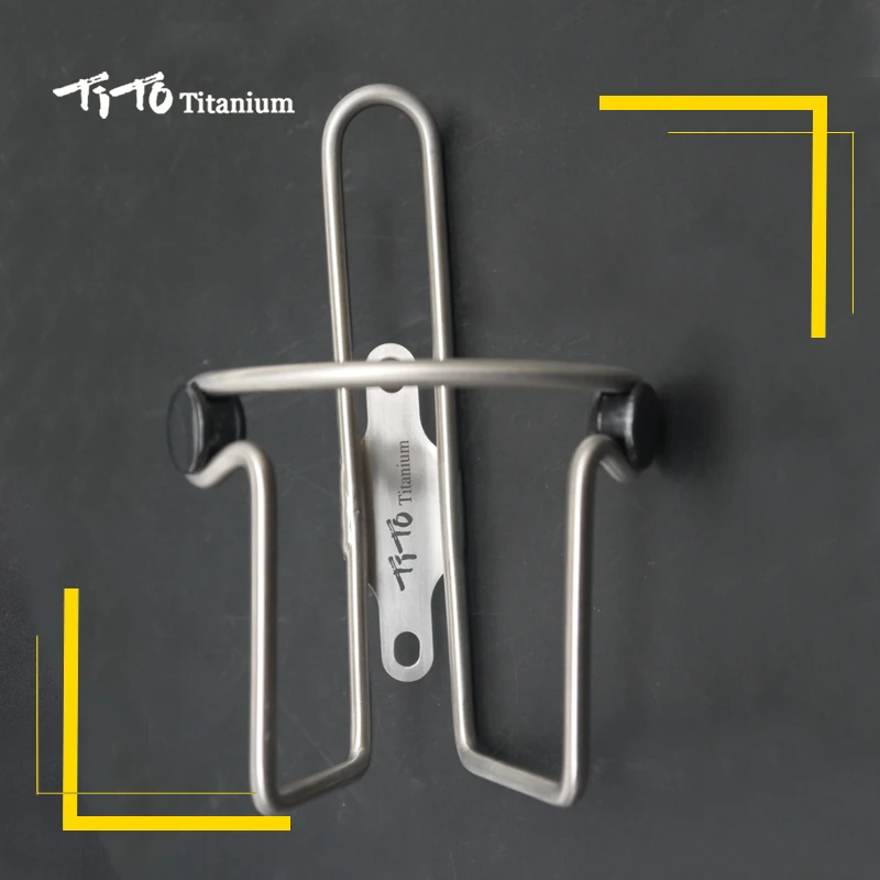 TiTo titanium legierung Mtb/rennrad wasser Flasche Käfig Fahrrad Trinken Wasser Flasche Rack Halter Bike Zubehör Titanium legierung schrauben