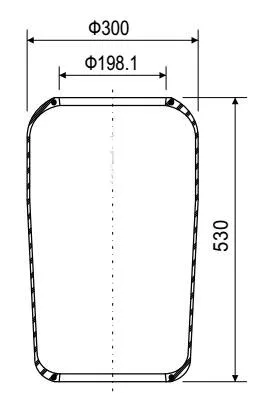 rubber air suspension shocks heavy duty truck gasbag W01-095-0192 0818225