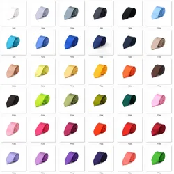 Corbata de cuello liso para hombre Gravata Corbatas delgadas Corbata estrecha 5 cm de ancho Cravat Mariage Regalo Poliéster 36 colores
