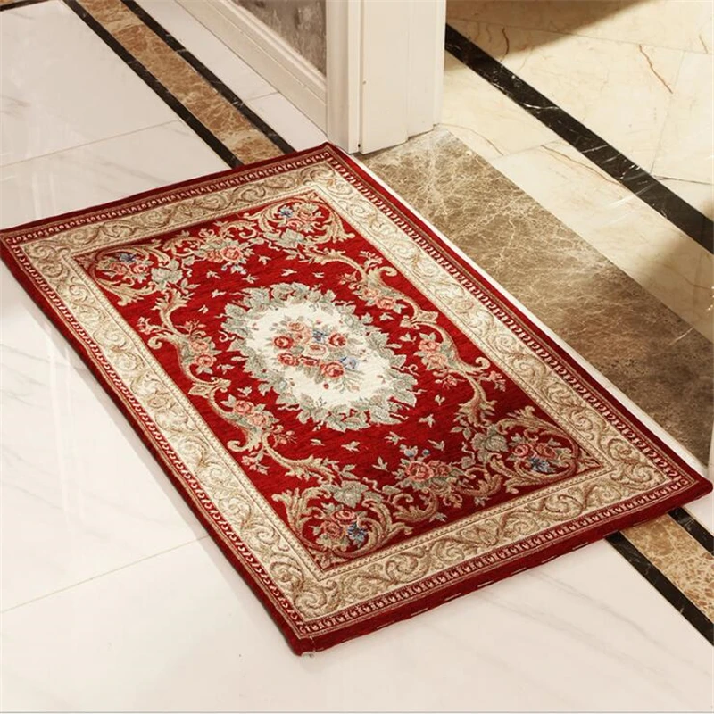 

High-end luxury European-style carpet kitchen living room home floor mats porch floor mats home entrance rug chenille new mats
