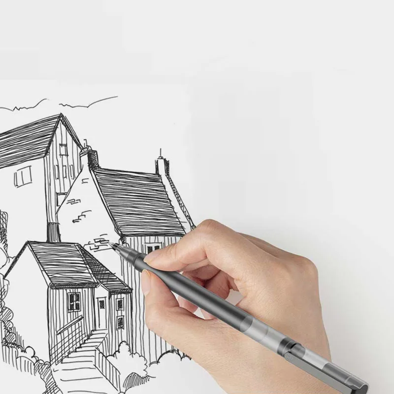 الأصلي Xiaomi 0.5 مللي متر الكتابة علامة القلم سوبر دائم 1/5/10 قطعة أسود أحمر هلام القلم التجفيف السريع غير يتلاشى السلس الكتابة القلم