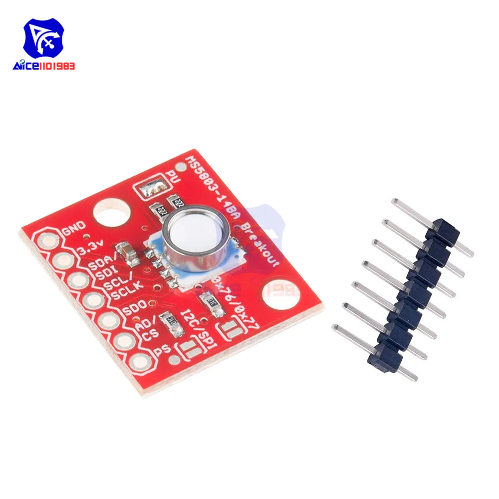 GY-MS5803-14BA MS5803 14BA Fluid Liquid Gas Pressure Height Sensor Breakout Module Waterproof Pressure Sensor for Arduino w/ Pin