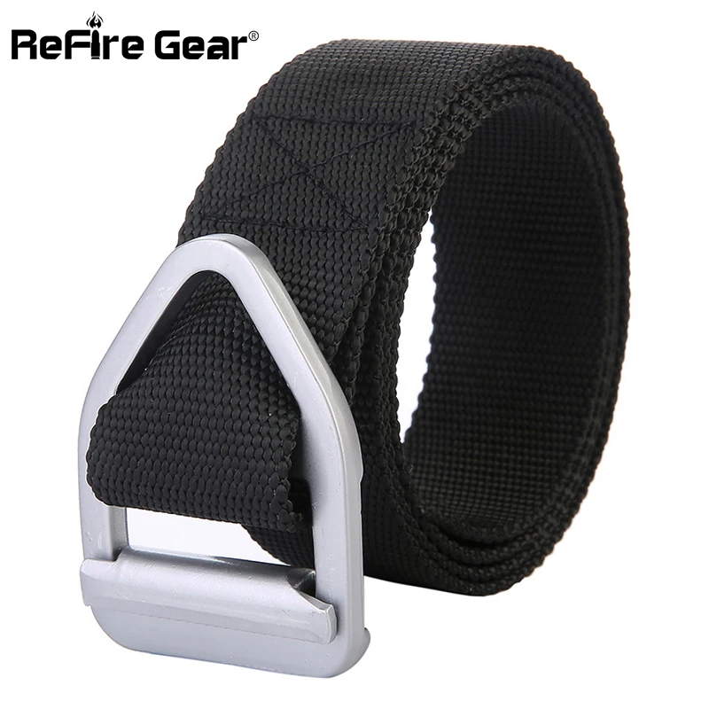 ReFire Gear US Army Tactical Belts Men SWAT Combat Heavy Duty Military Waist Belt Casual Triangle Metal Buckle 800D Nylon Belts