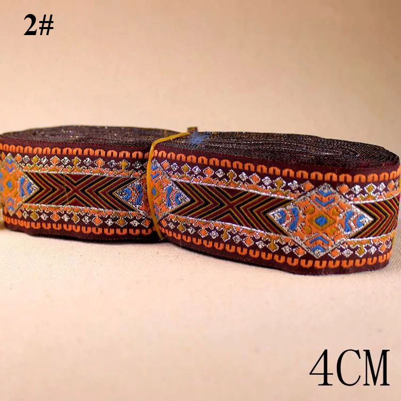 5yards/lot embroidered National webbing DIY handmad sewing National ribbon Carpet decorative edge Upholstered benches accessory