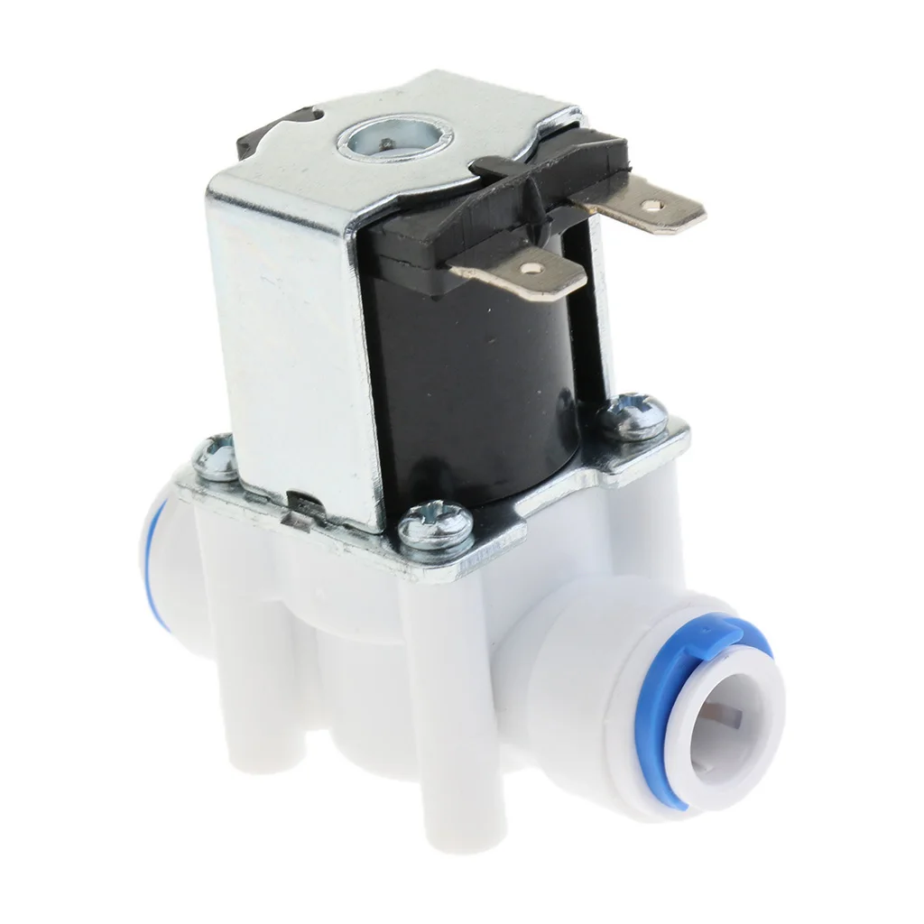 Válvula Solenoide de agua de 3/8 pulgadas, 24V, N/C normalmente cerrada, flujo ajustable, utilizada para sistemas de ósmosis inversa